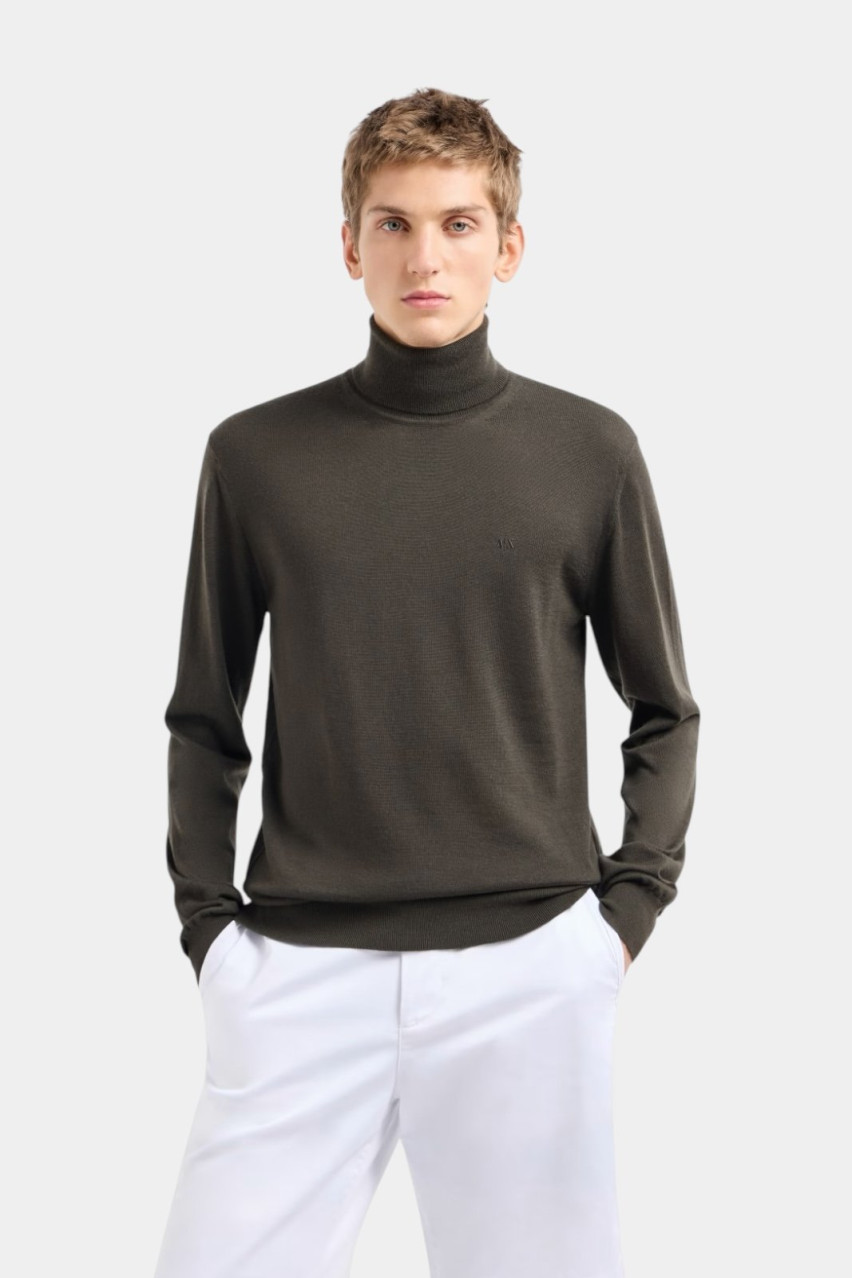 Хакі вовняний гольф 8NZM3C ZM8AZ 1897 Armani Exchange