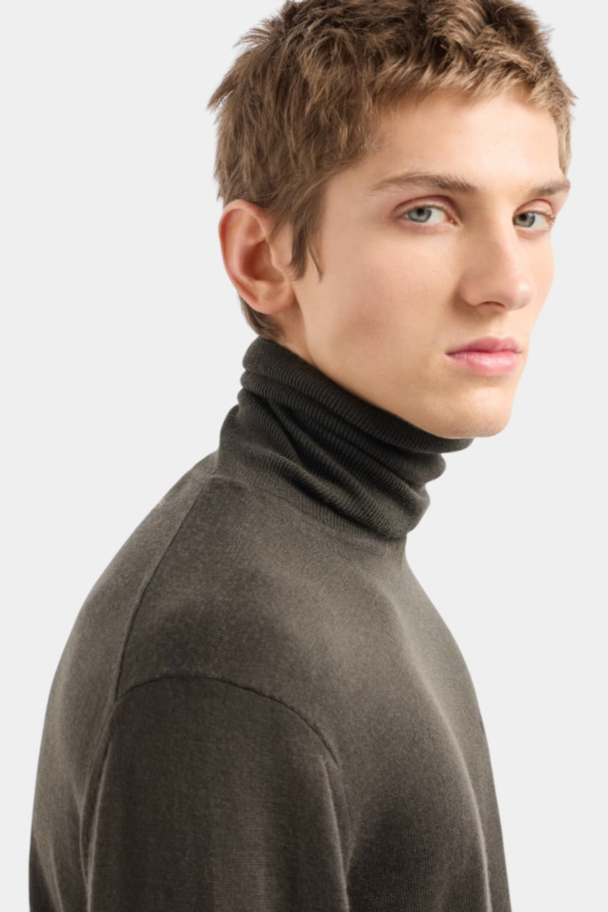 Хакі вовняний гольф 8NZM3C ZM8AZ 1897 Armani Exchange