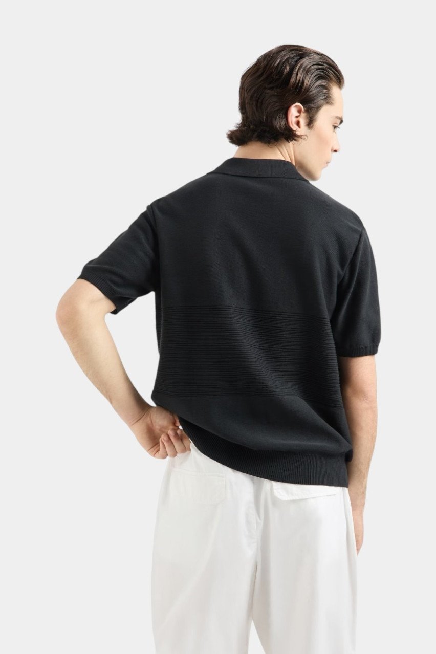 Чорне поло з мерсеризованої бавовни 6DZF6A ZMQ7Z 1200 Armani Exchange