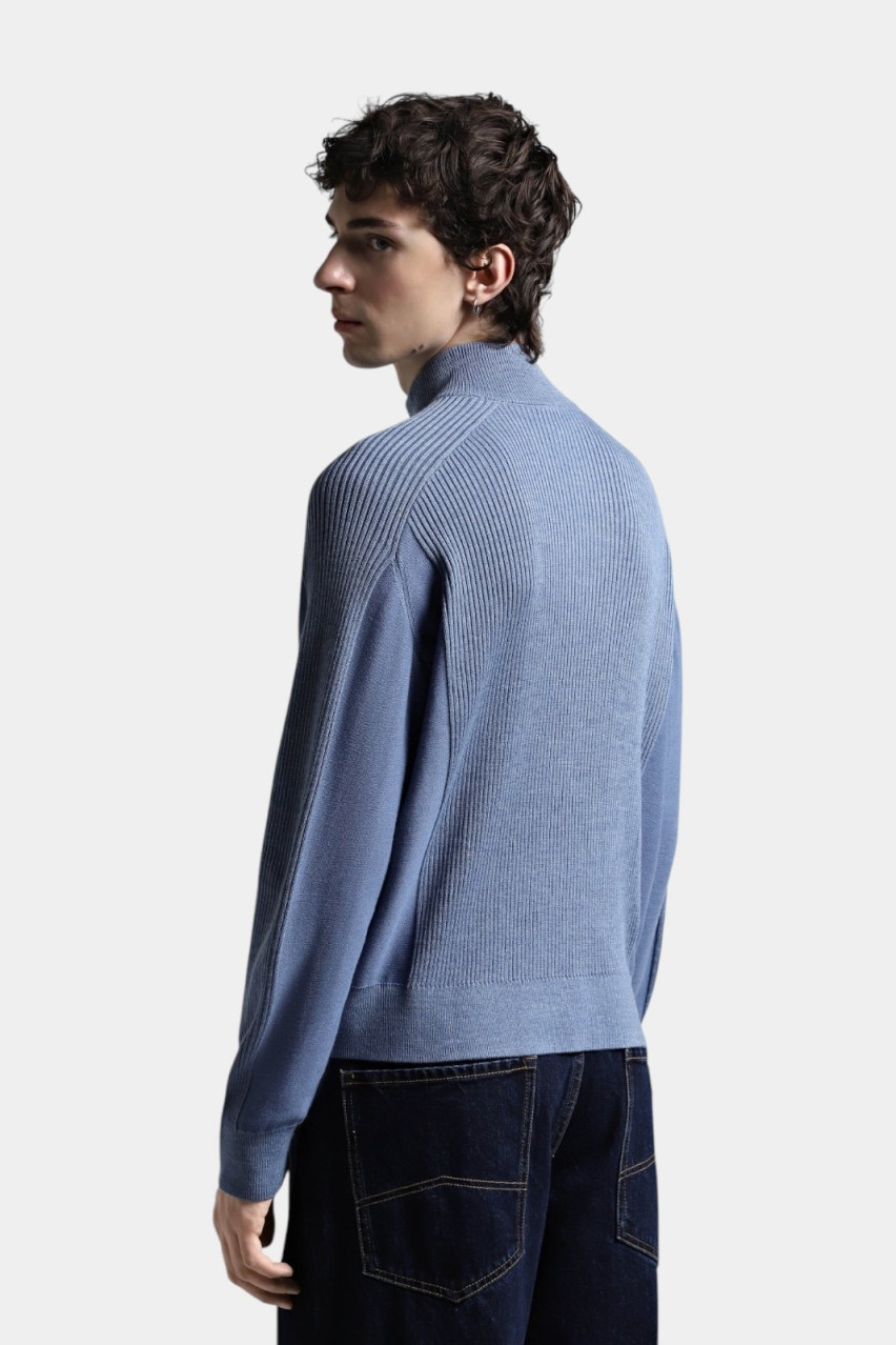 Блакитний светр на блискавці 6DZM6L ZM5BZ 15DU Armani Exchange