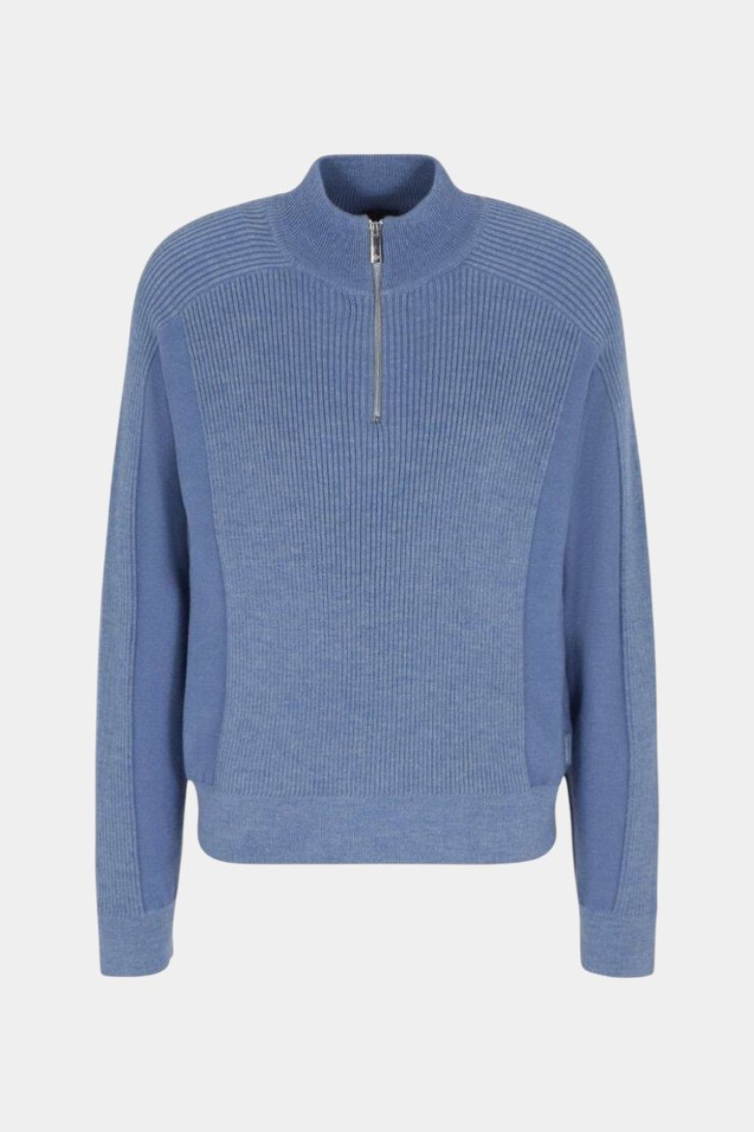 Блакитний светр на блискавці 6DZM6L ZM5BZ 15DU Armani Exchange