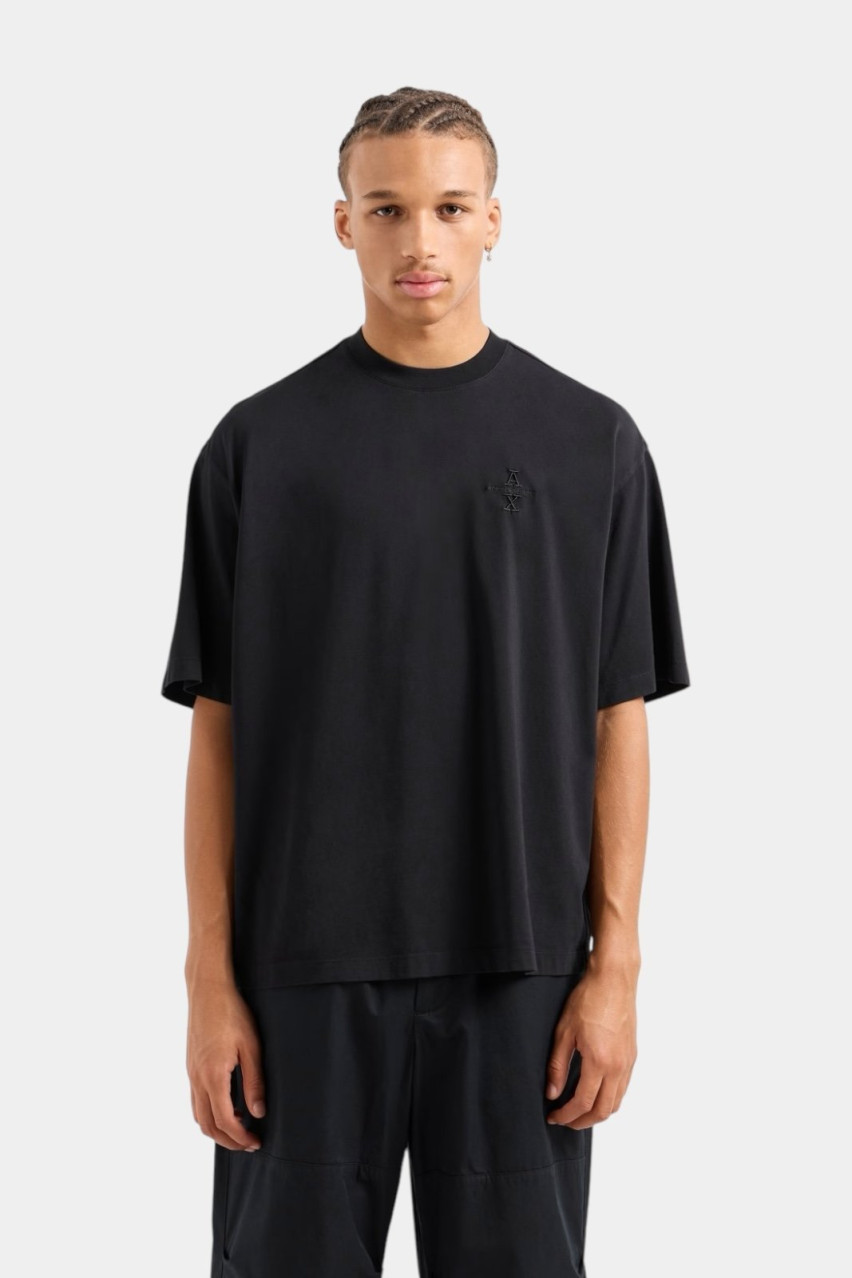 Чорна футболка вільного крою 6DZTLJ ZJYJZ 1200 Armani Exchange