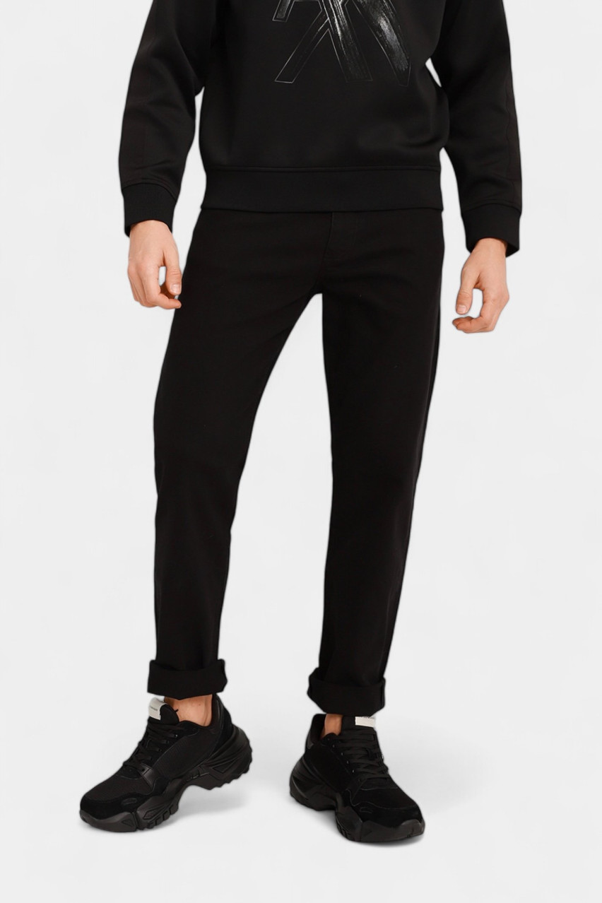 Чорні джинси J16 прямого крою з бавовни Bull 8NZJ16 Z2SBZ 1200 Armani Exchange