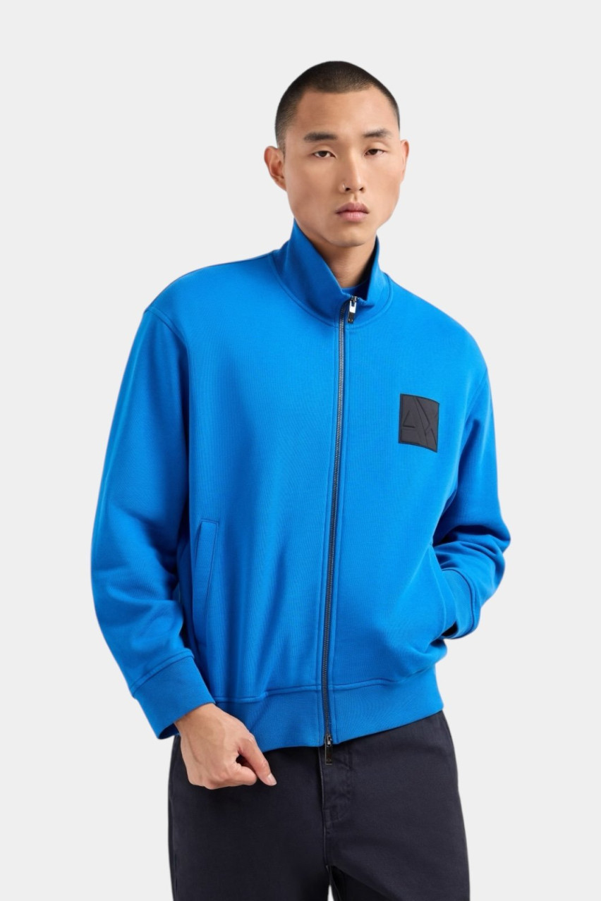 Синяя олимпийка из французского трикотажа 6DZMJJ ZJ4XZ 15DS Armani Exchange