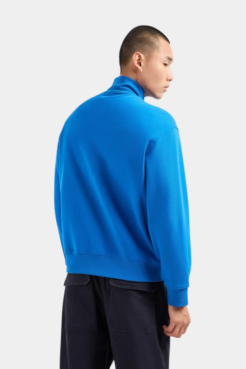 Синяя олимпийка из французского трикотажа 6DZMJJ ZJ4XZ 15DS Armani Exchange