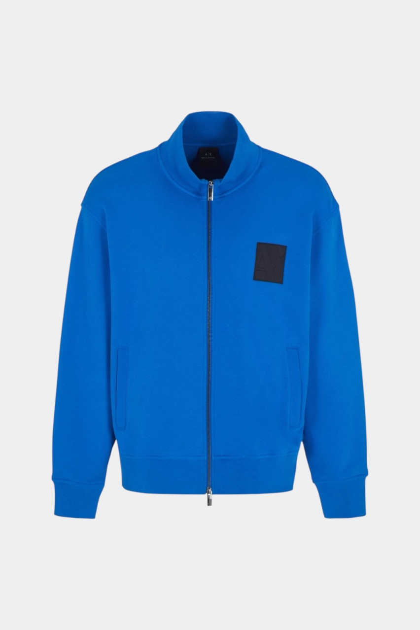 Синяя олимпийка из французского трикотажа 6DZMJJ ZJ4XZ 15DS Armani Exchange