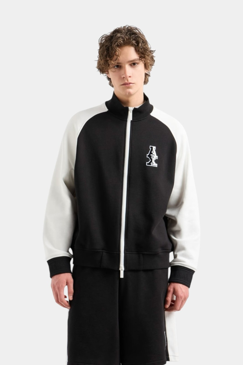Чорно-біла олімпійка з французького трикотажу 6DZMLE ZJ4XZ 52AM Armani Exchange