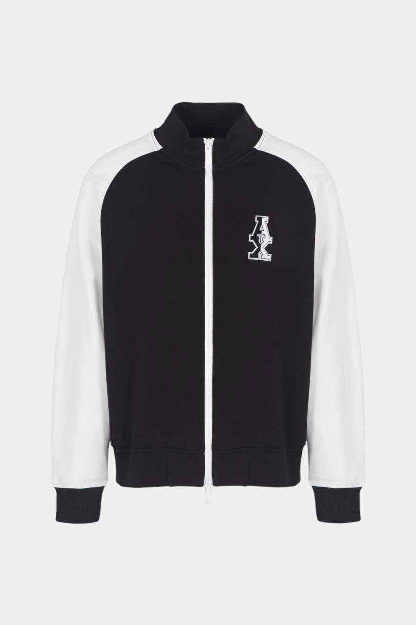 Чорно-біла олімпійка з французького трикотажу 6DZMLE ZJ4XZ 52AM Armani Exchange