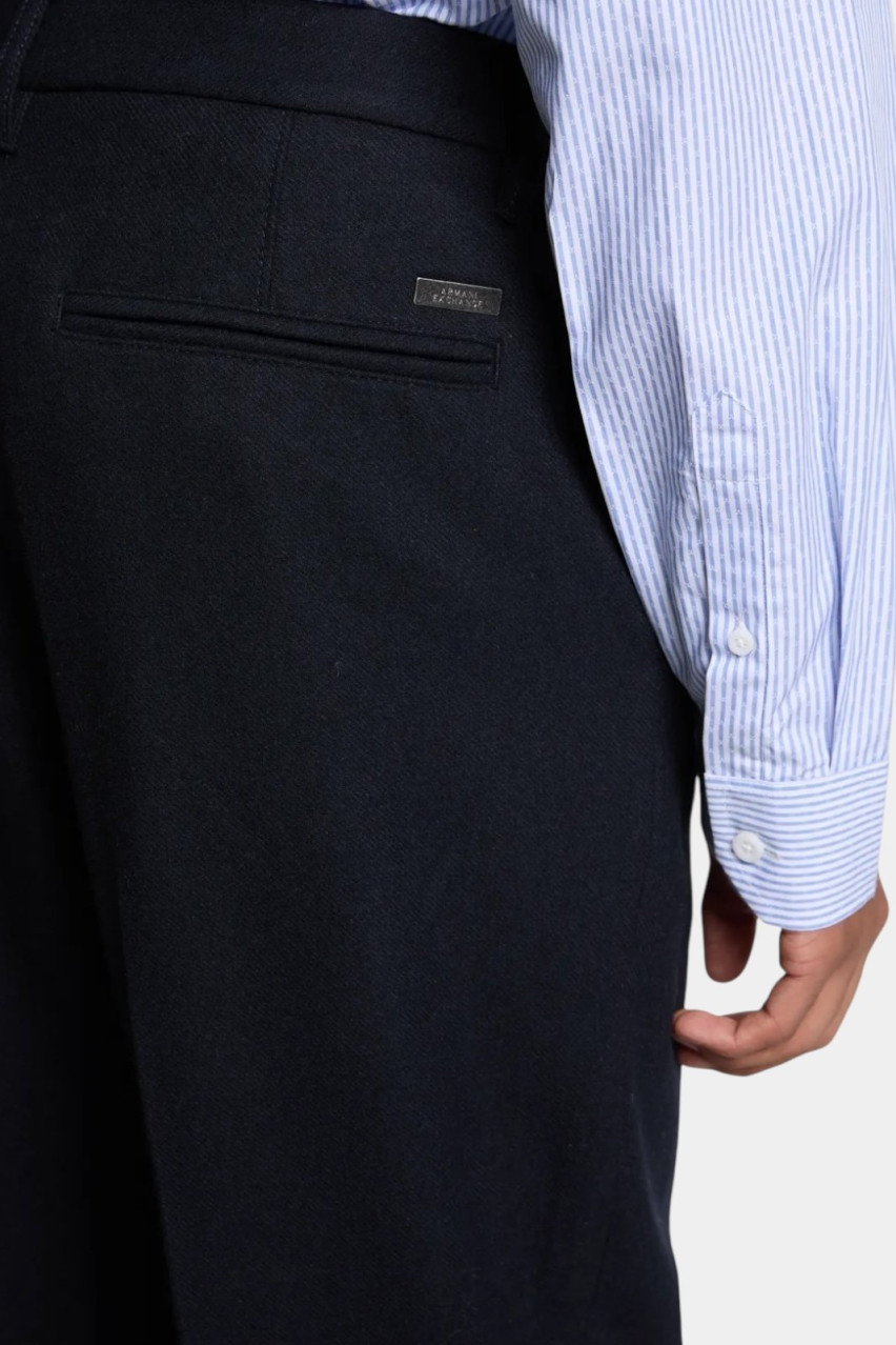 Темно-синие брюки из шерстяной смеси 6DZP31 ZN5QZ 1510 Armani Exchange