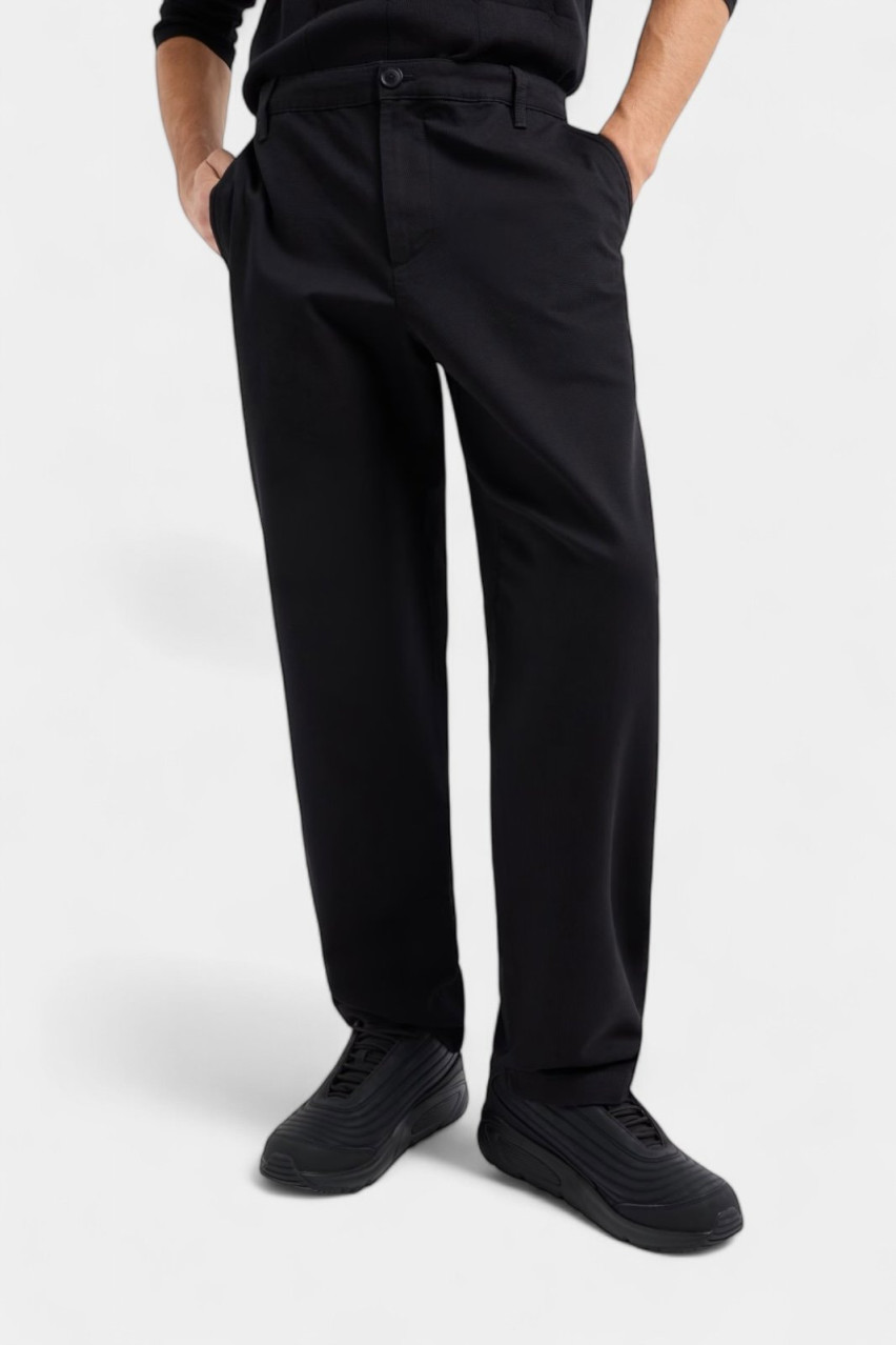 Черные брюки-чиносы из хлопкового поплина 6DZPL6 ZN5WZ 1200 Armani Exchange