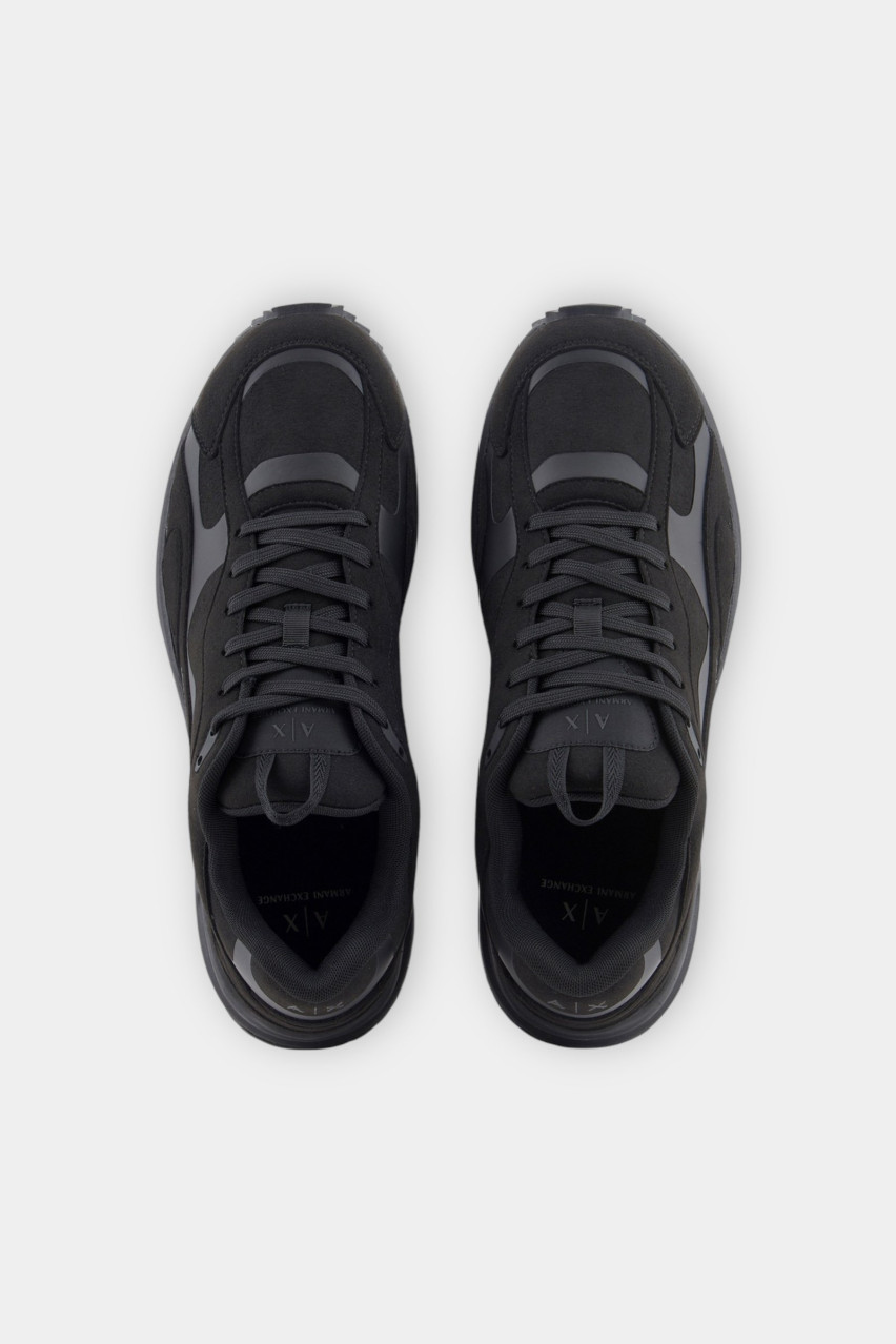 Черные кроссовки из микрозамши со вставками в тон XUX228 XV865 00002 Armani Exchange