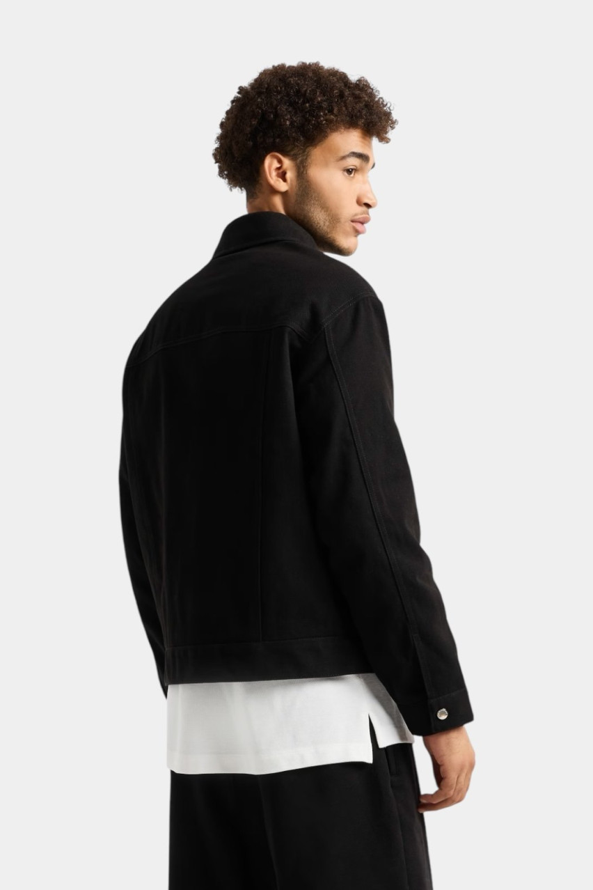 Чорна джинсова куртка з накладними кишенями XM000038 AF10326 UC001 Armani Exchange