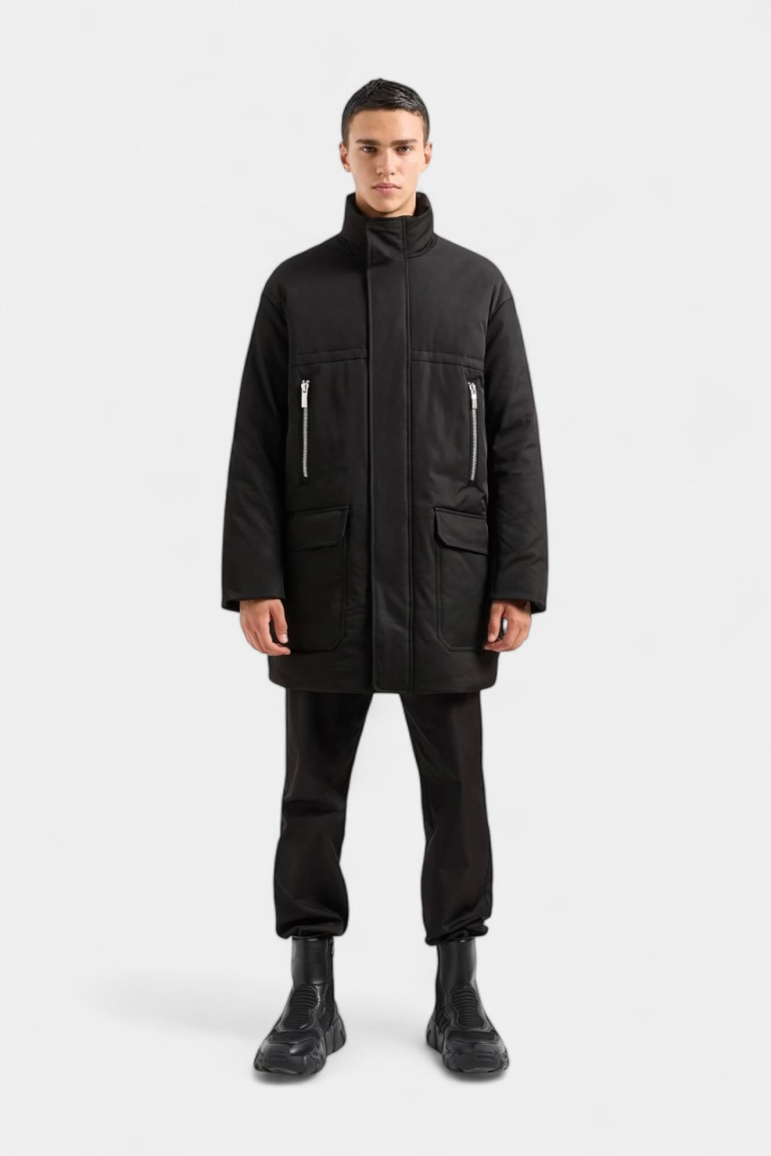 Черный пуховик на скрытой молнии XM000034 AF10324 UC001 Armani Exchange