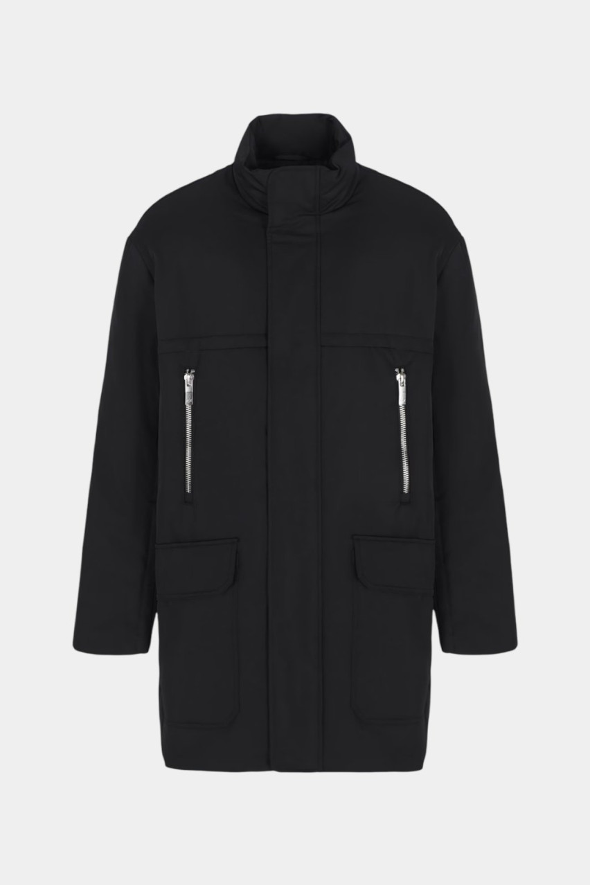 Черный пуховик на скрытой молнии XM000034 AF10324 UC001 Armani Exchange