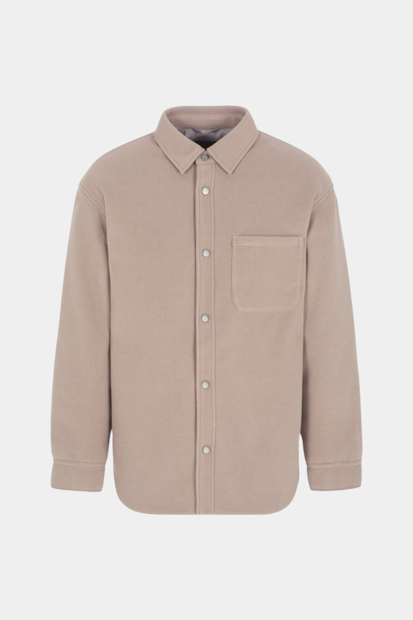 Бежеве пальто-сорочка 6DZB33 ZN5PZ 17AC Armani Exchange