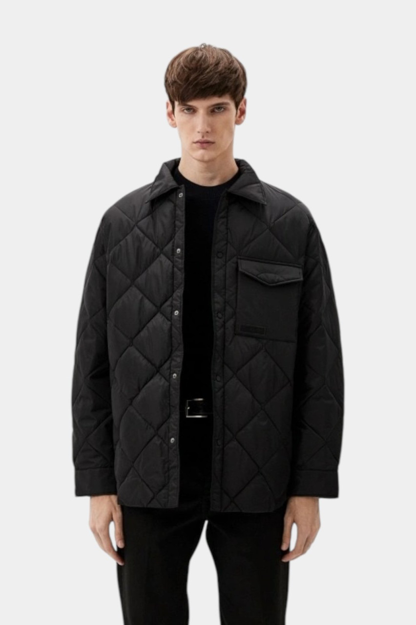 Черный стеганый пуховик на кнопках 6DZB04 ZN4XZ 1200 Armani Exchange