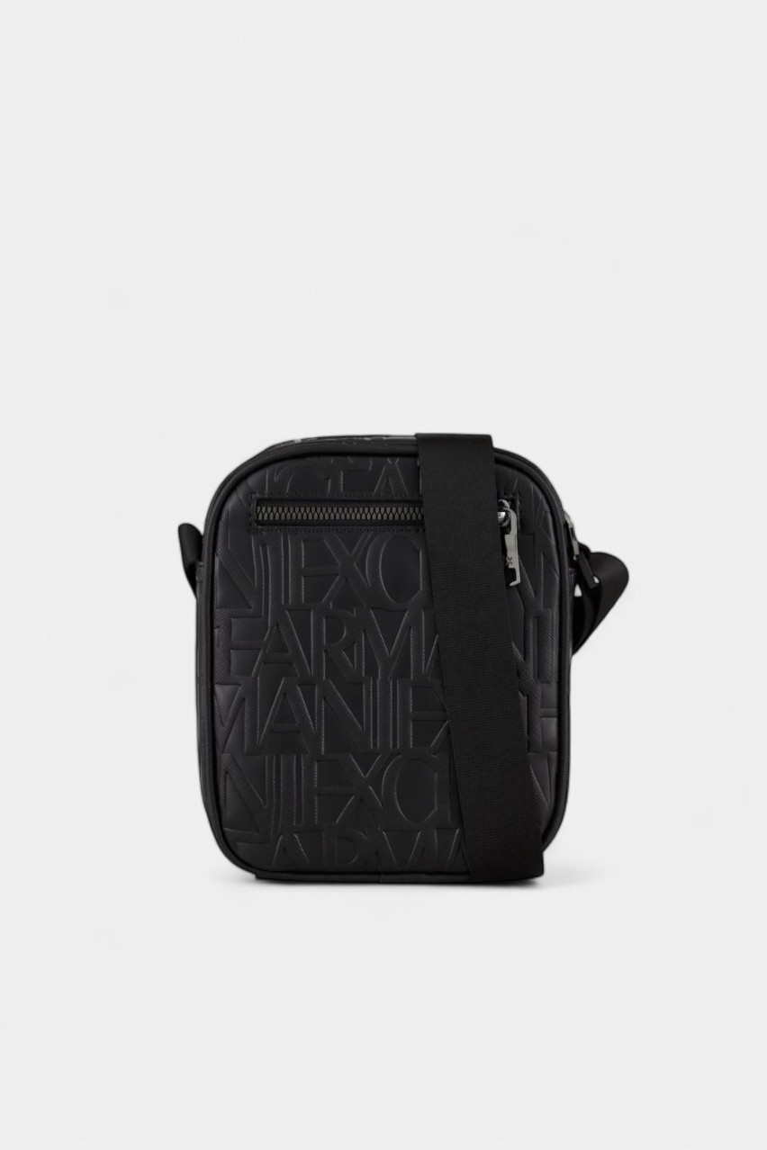 Черная сумка кросс-боди из переработанного материала и рельефным логотипом 952527 CC838 00020 Armani Exchange