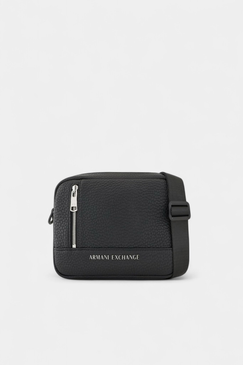 Черная сумка кросс-боди с металлическим логотипом 952663 CC828 00020 Armani Exchange