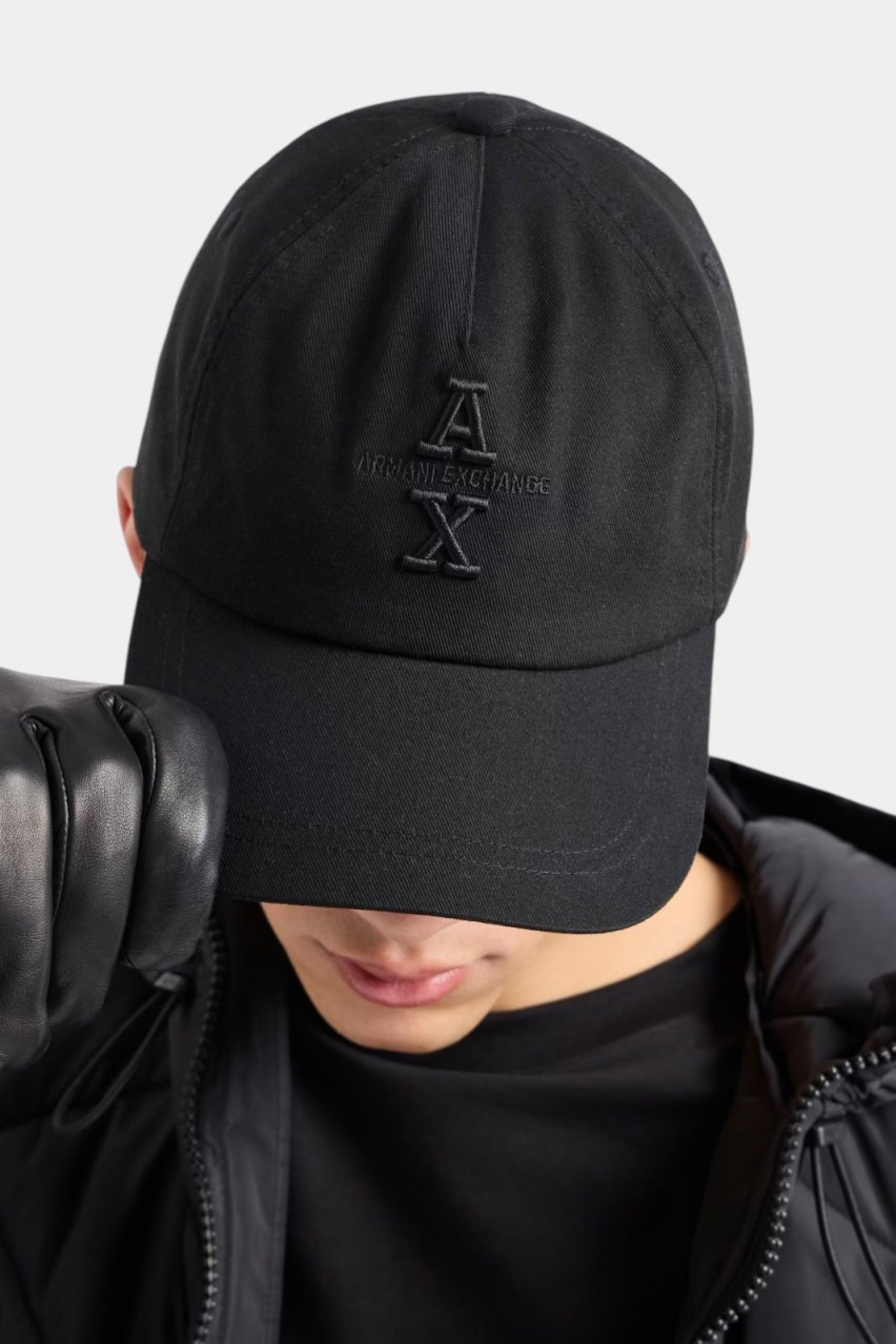Черная кепка с вышитым логотипом 954220 4F101 00020 Armani Exchange