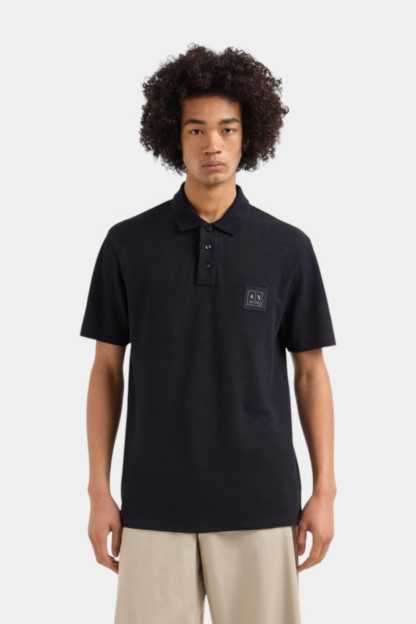 Темно-синє поло стандартного крою з бавовняного піке XM000356 AF12758 UB101 Armani Exchange