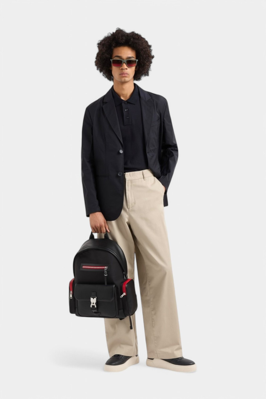 Темно-синє поло стандартного крою з бавовняного піке XM000356 AF12758 UB101 Armani Exchange