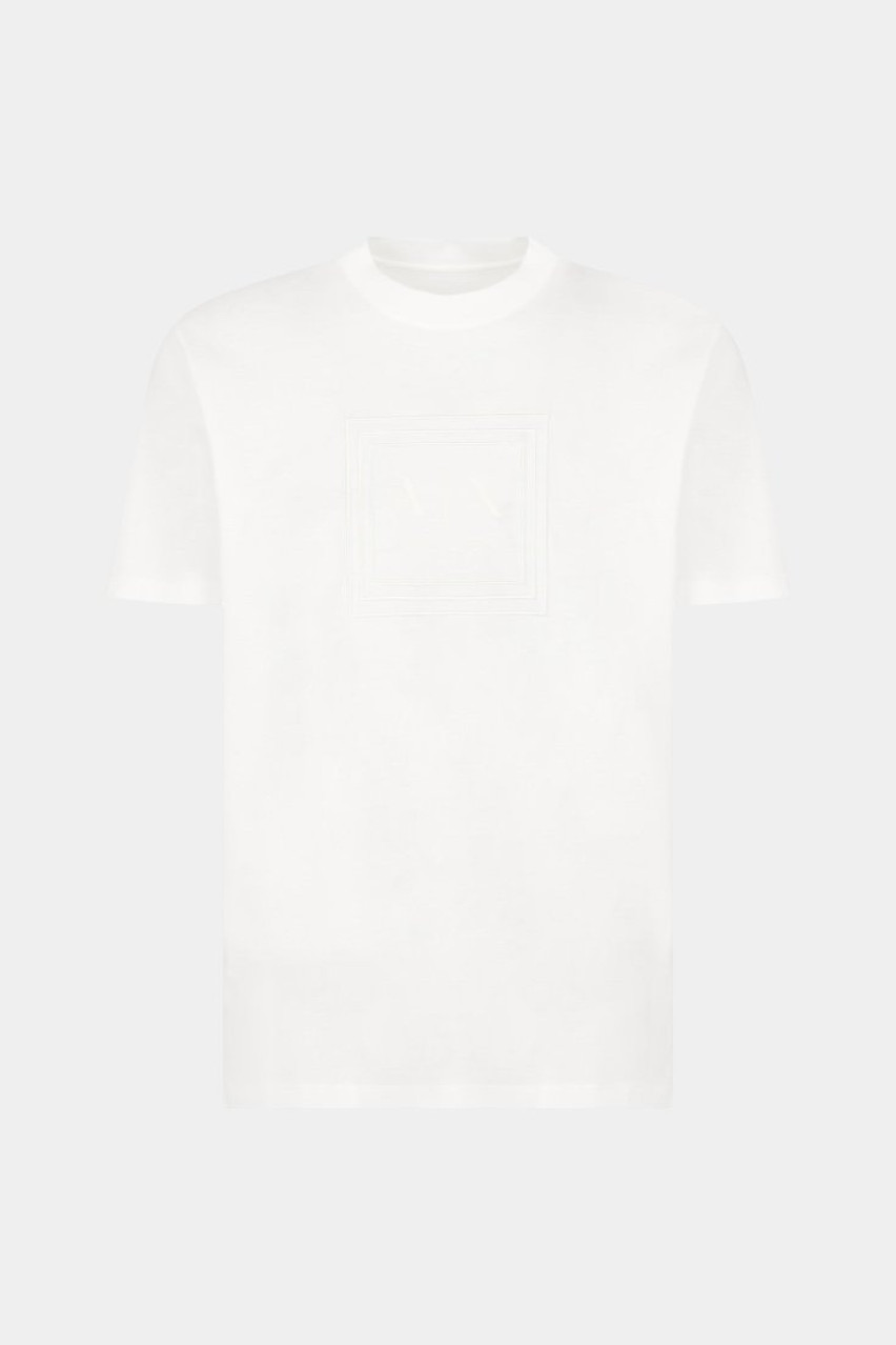 Біла футболка стандартного крою з мерсеризованої бавовни XM000358 AF10364 U0009 Armani Exchange