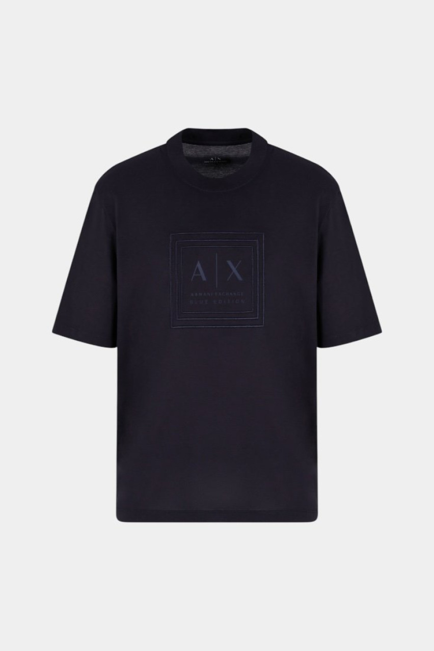 Темно-синя футболка стандартного крою з мерсеризованої бавовни XM000358 AF10364 UB101 Armani Exchange