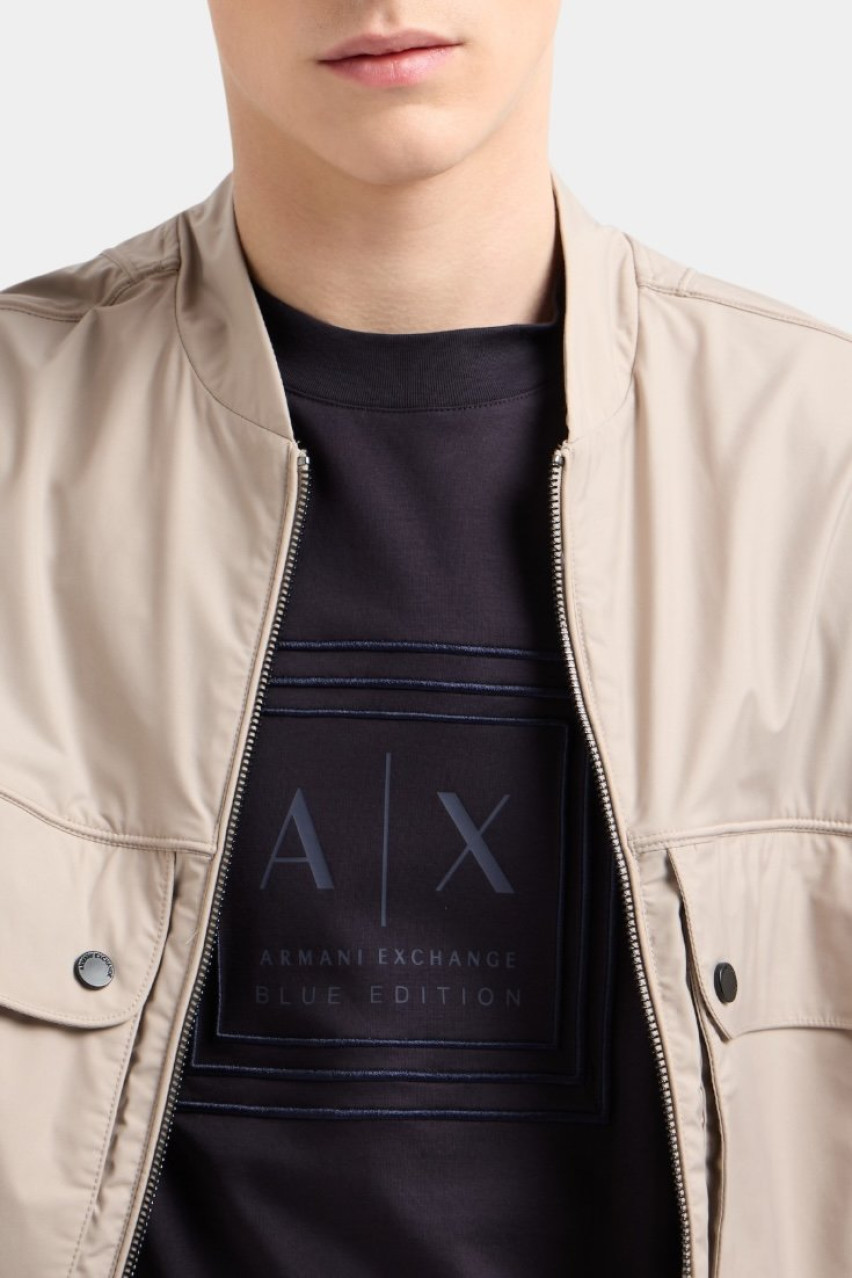 Темно-синя футболка стандартного крою з мерсеризованої бавовни XM000358 AF10364 UB101 Armani Exchange