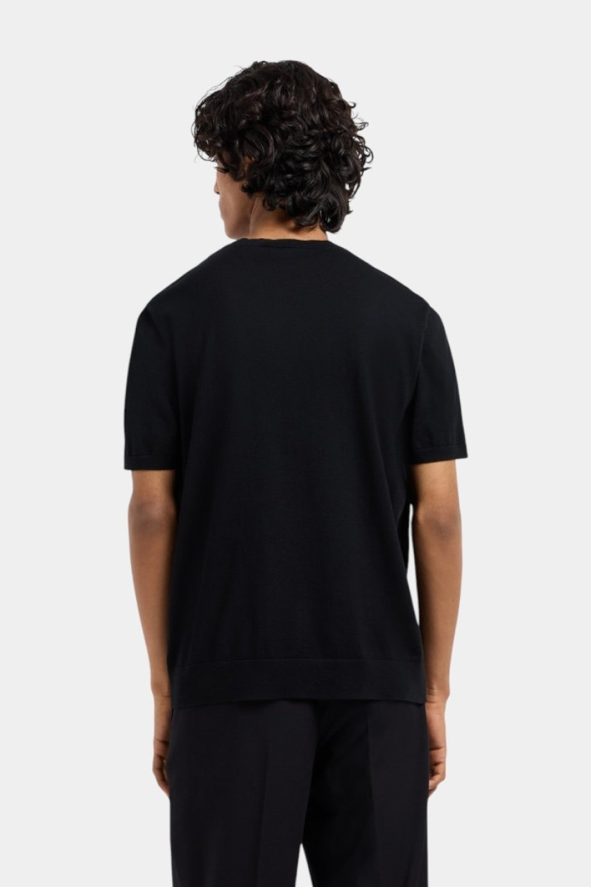 Чорний вʼязаний джемпер з органічної бавовни ASV 8NZM5C ZM3JZ 1200 Armani Exchange