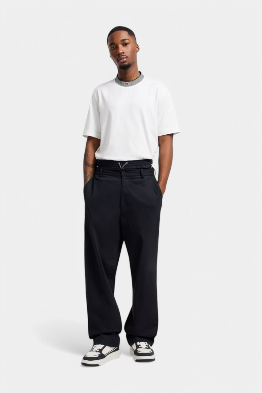 Біла футболка стандартного крою з контрастним воротом XM000280 AF10361 M0053 Armani Exchange