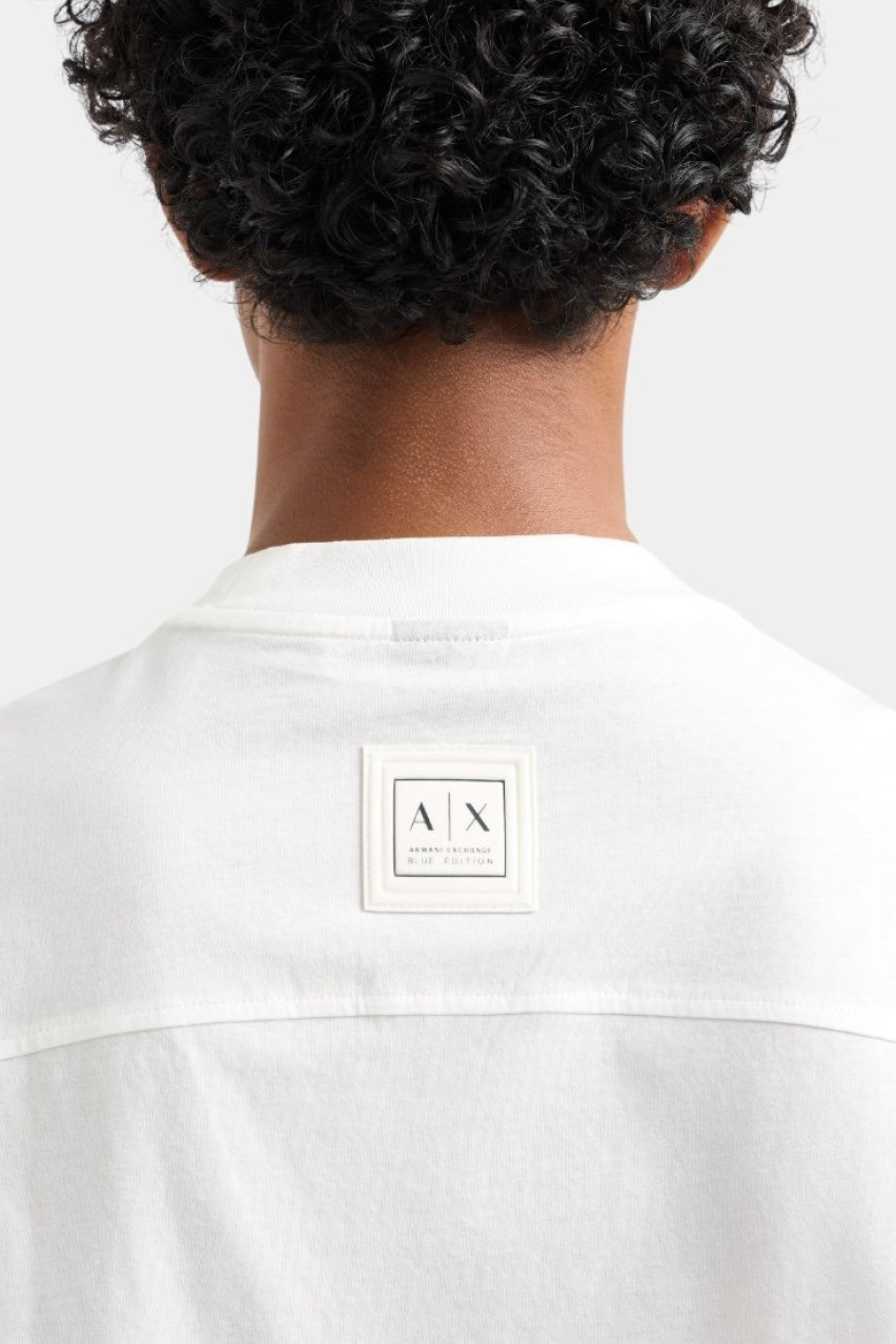 Біла футболка з мерсеризованої бавовни XM000359 AF10364 U0009 Armani Exchange