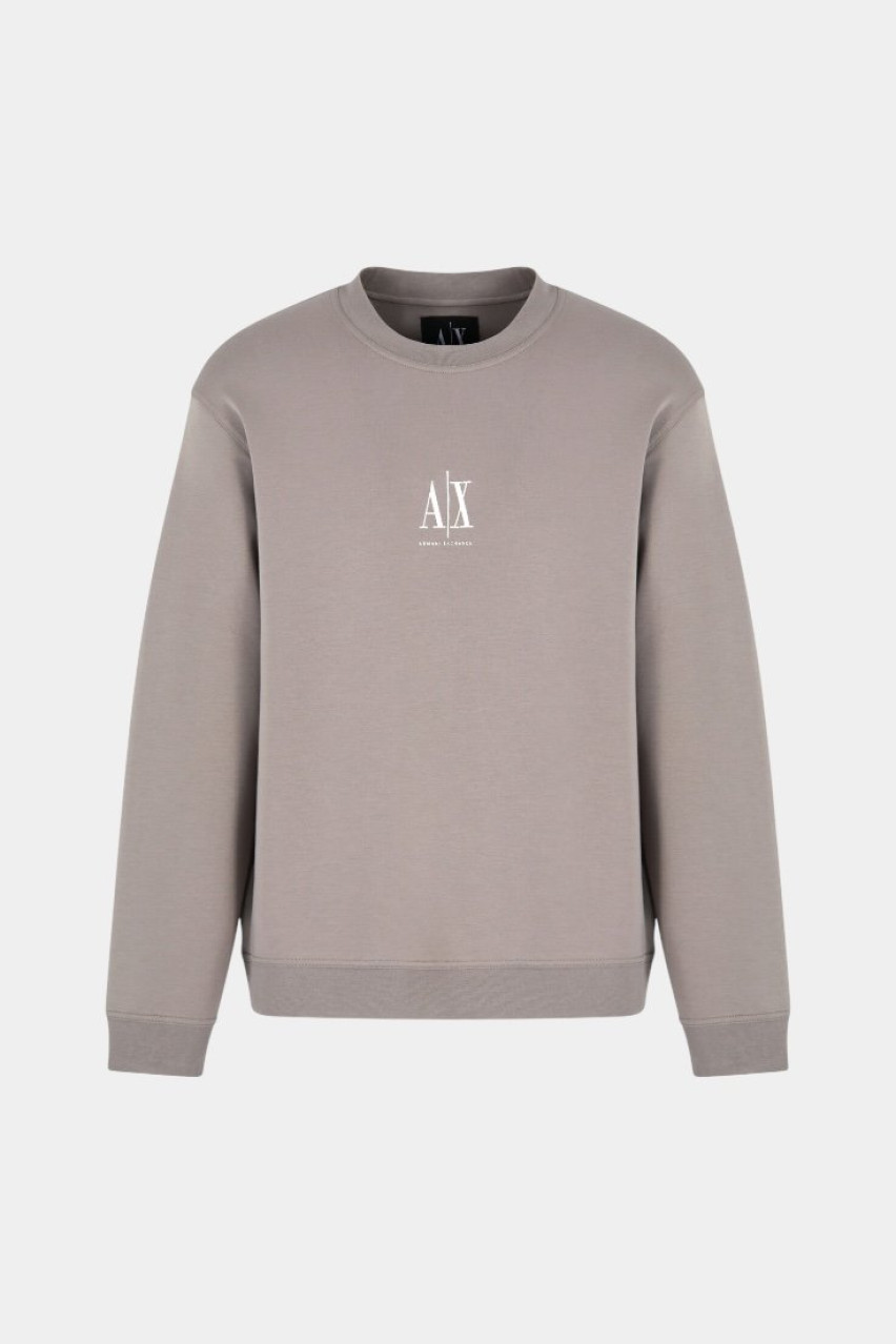 Бежевый свитшот с вышитым логотипом XM000368 AF10818 U6107 Armani Exchange