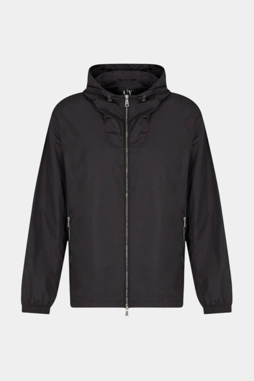 Чорна вітрівка з капюшоном XM000342 AF12285 UC001 Armani Exchange