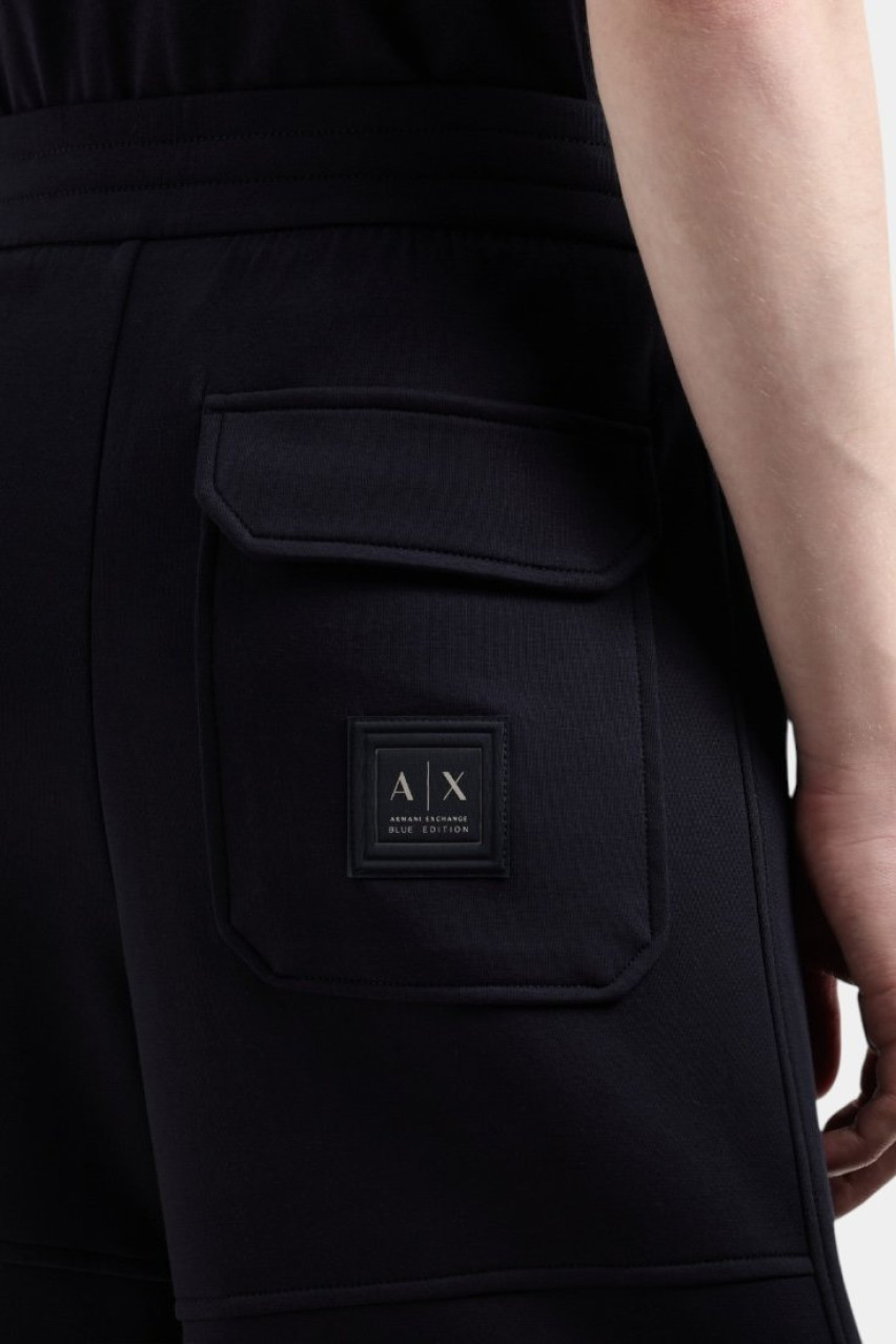 Темно-сині шорти з ламінованої бавовни XM000355 AF10818 UB101 Armani Exchange