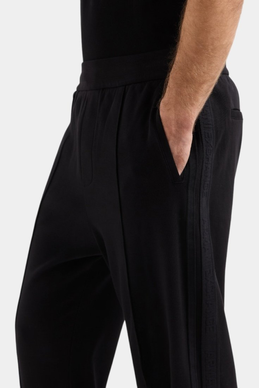 Чорний спортивний костюм з логотипною стрічкою XM000311 AF10365 UC001, XM000308 AF10365 UC001 Armani Exchange