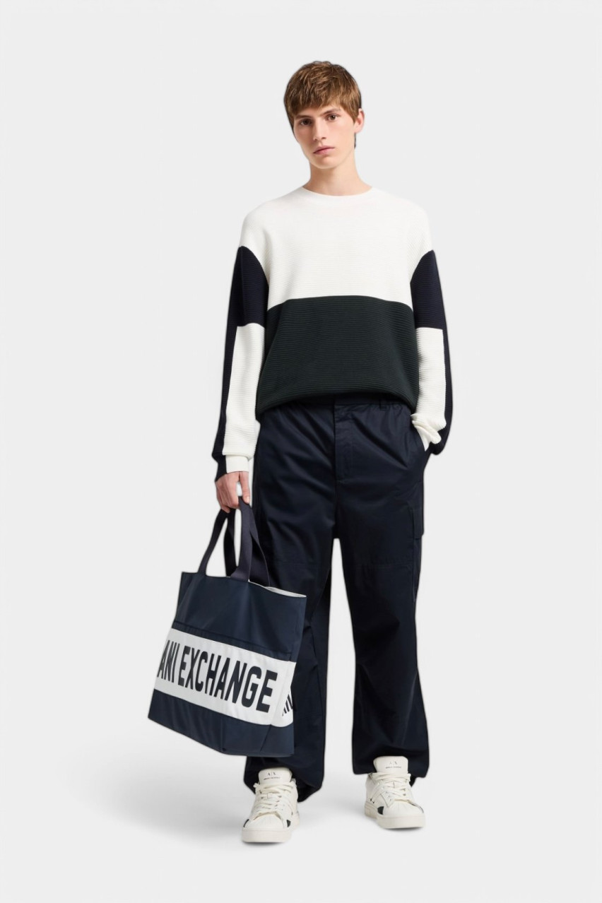 Темно-сині оверсайз карго з бавовняного твілу XM000200 AF11882 UB101 Armani Exchange