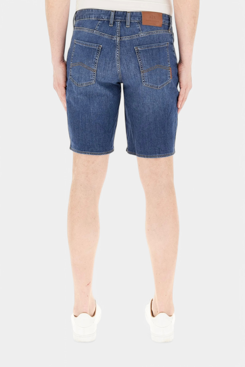Сині джинсові шорти з контрастними швами XM000073 AF13089 MB002 Armani Exchange