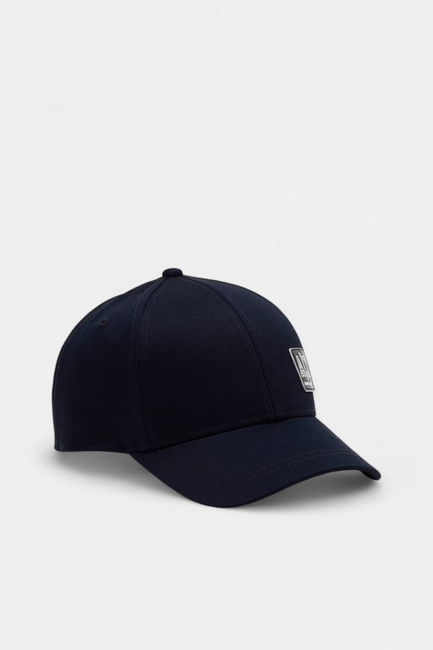 Темно-синя бавовняна кепка з логотипом XM001255 AF15066 UB101 Armani Exchange