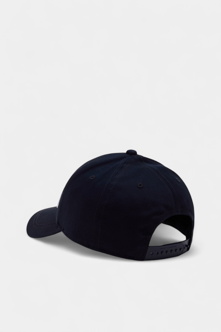 Темно-синя бавовняна кепка з логотипом XM001255 AF15066 UB101 Armani Exchange