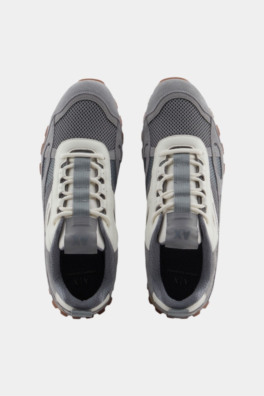 Серые сетчатые кроссовки из экозамши и нейлона XUX264 XV956 U659 Armani Exchange