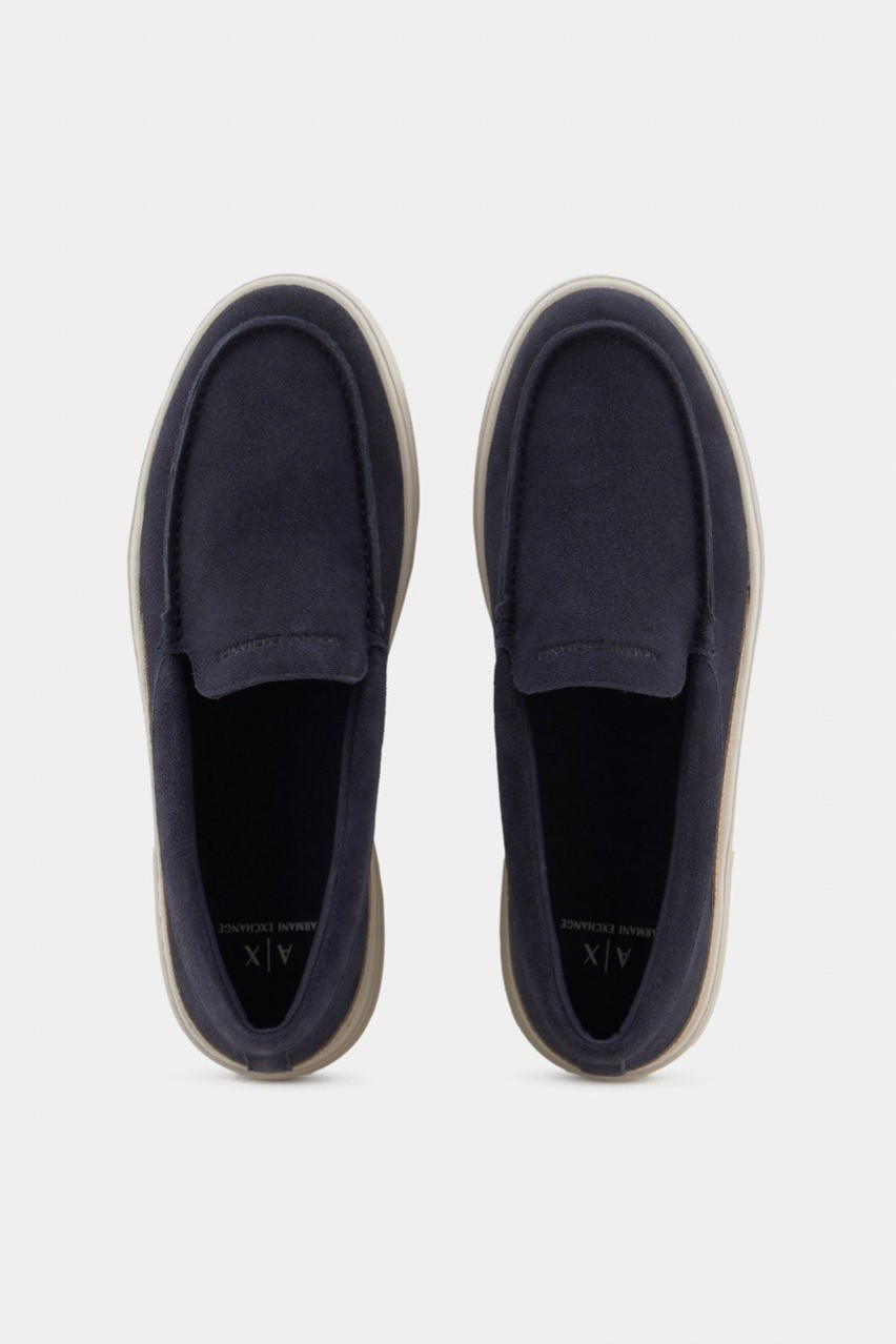 Темно-сині лофери з натуральної замші XUY011 XV868 U645 Armani Exchange