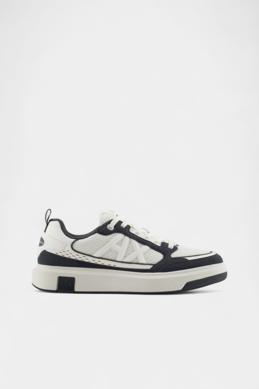 Молочно-синие кроссовки с логотипом XUX242 XV912 U389 Armani Exchange