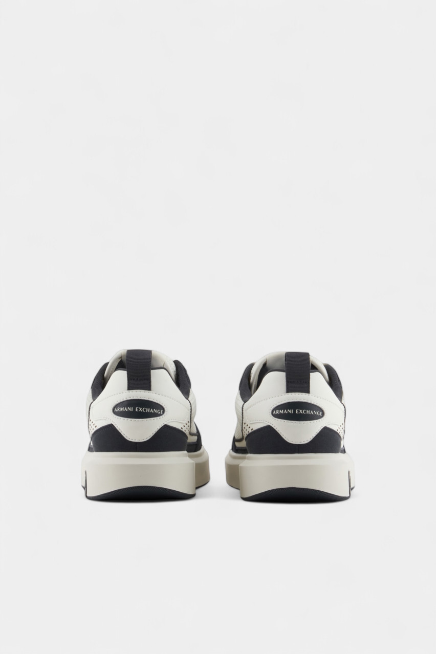 Молочно-синие кроссовки с логотипом XUX242 XV912 U389 Armani Exchange