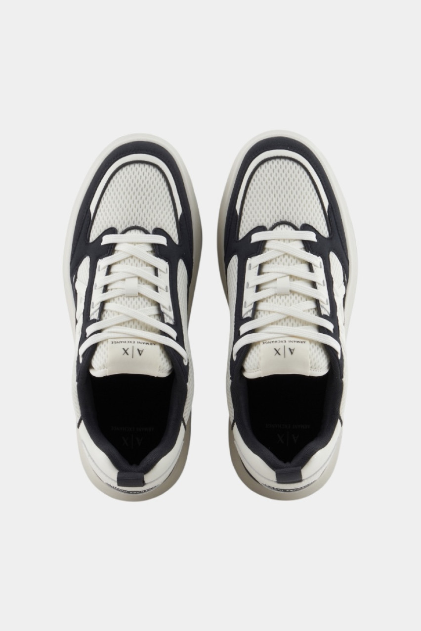 Молочно-синие кроссовки с логотипом XUX242 XV912 U389 Armani Exchange