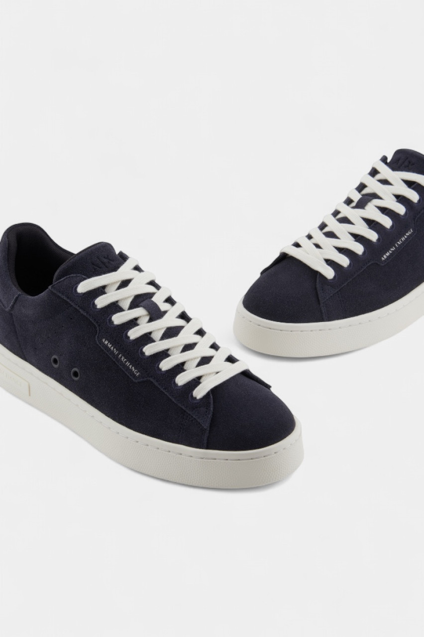 Темно-синие замшевые кеды с логотипом XUX253 XV868 01826 Armani Exchange