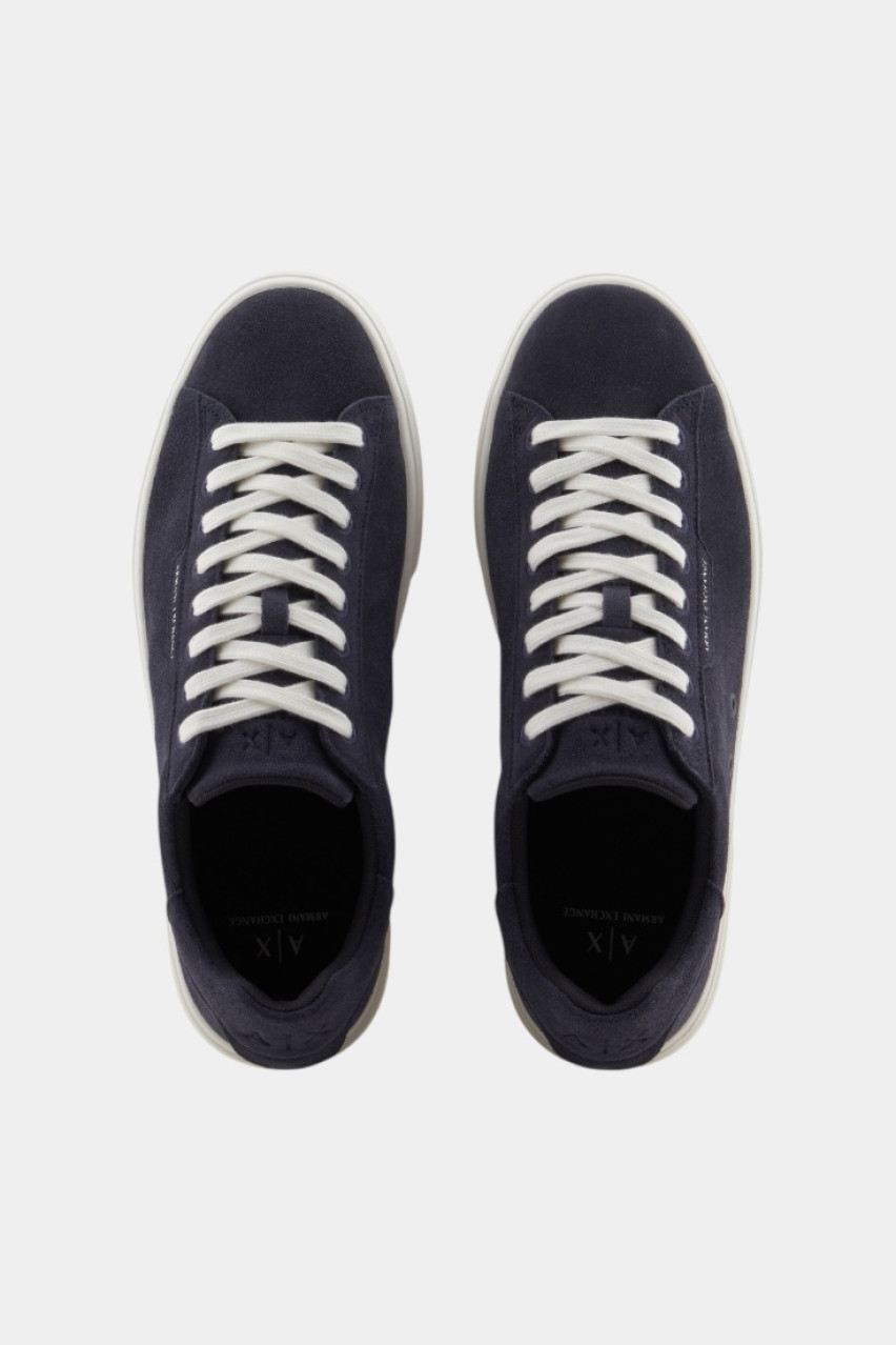 Темно-синие замшевые кеды с логотипом XUX253 XV868 01826 Armani Exchange