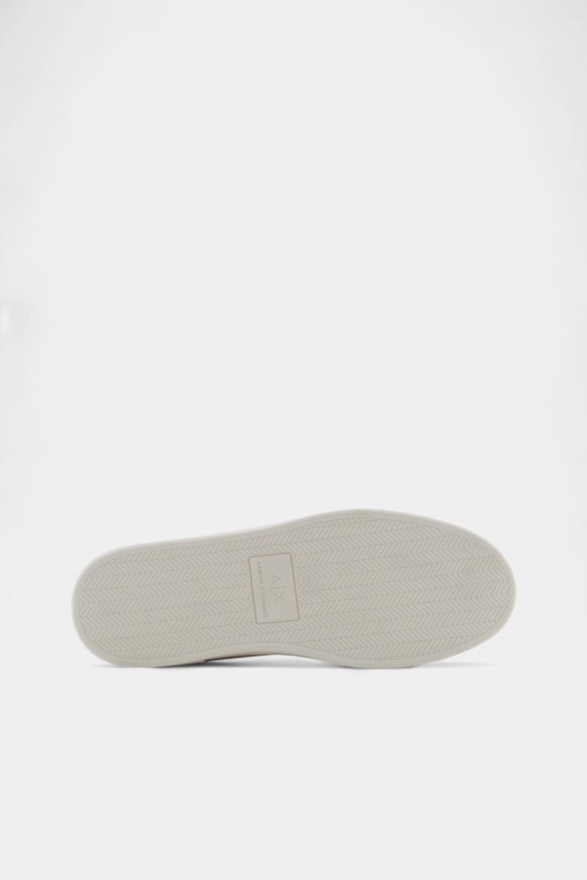 Молочные кеды с контрастными вставками XUX250 XV948 N480 Armani Exchange