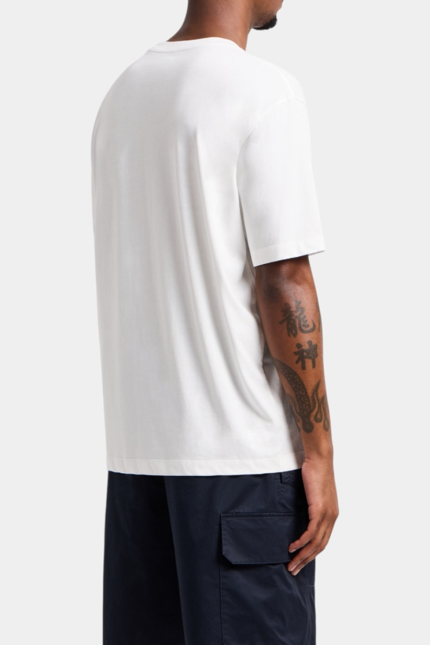 Біла футболка стандартного крою з принтом-логотипом XM000276 AF12308 U0009 Armani Exchange