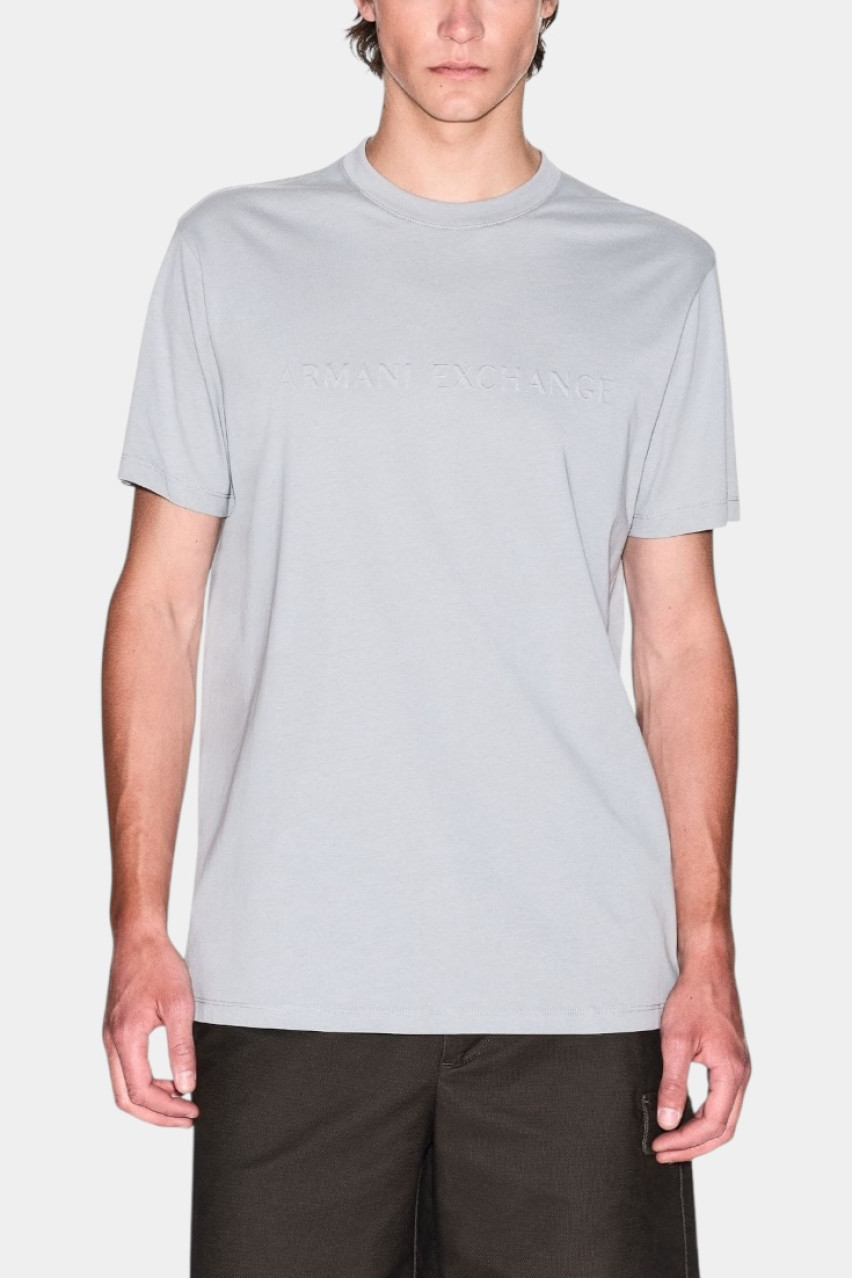 Сіра однотонна футболка стандартного крою XM000554 AF10356 U8051 Armani Exchange