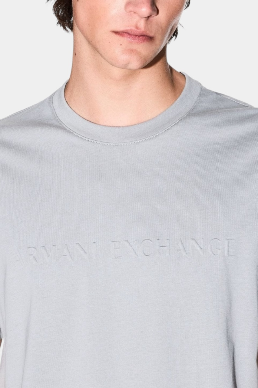 Сіра однотонна футболка стандартного крою XM000554 AF10356 U8051 Armani Exchange
